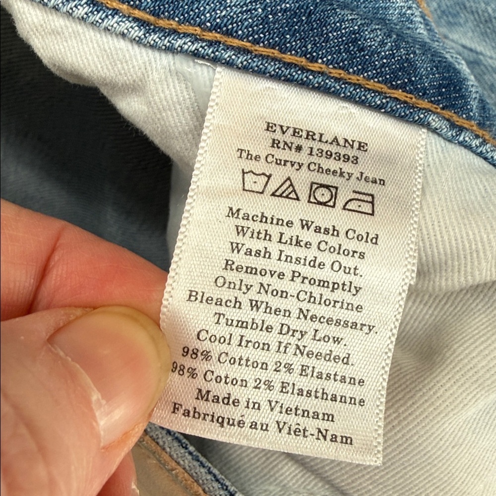 Everlane The Curvy Cheeky Ankle Jean Lighter Blue Jeans Size 27 - Picture 11 of 12